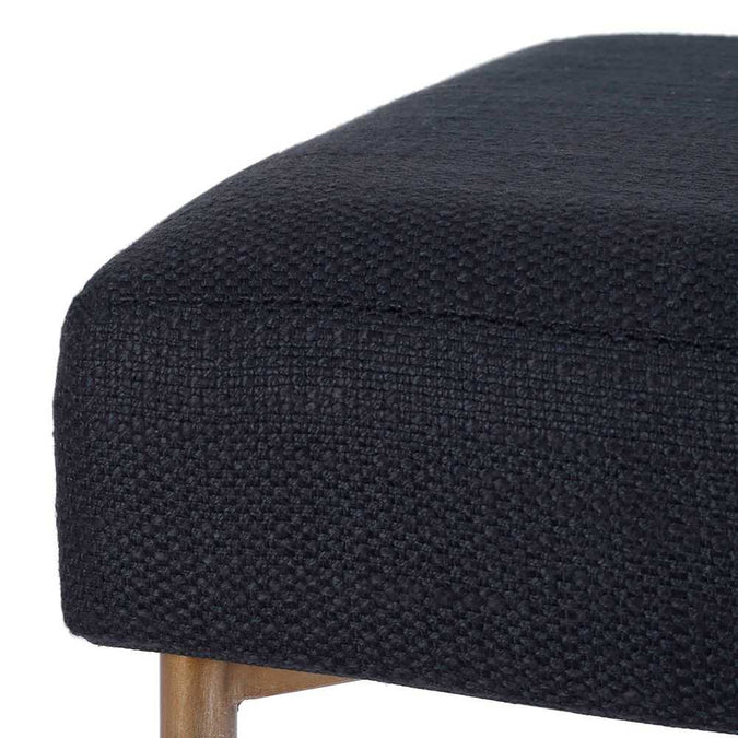 Leon Kitchen Stool - Black Linen - - Eleganté