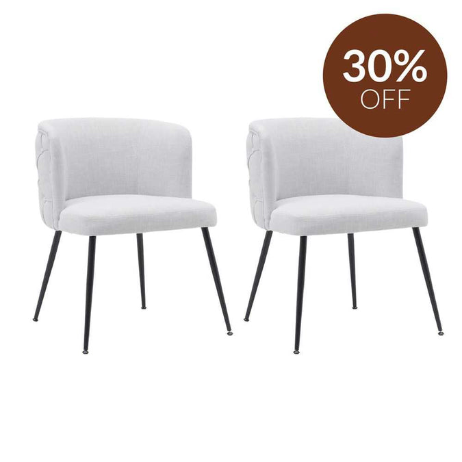 Whitney Dining Chair Set of 2 - Dusk Grey - - Eleganté