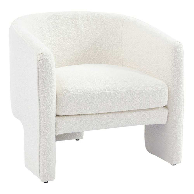 Kylie Arm Chair - White Boucle - - Eleganté