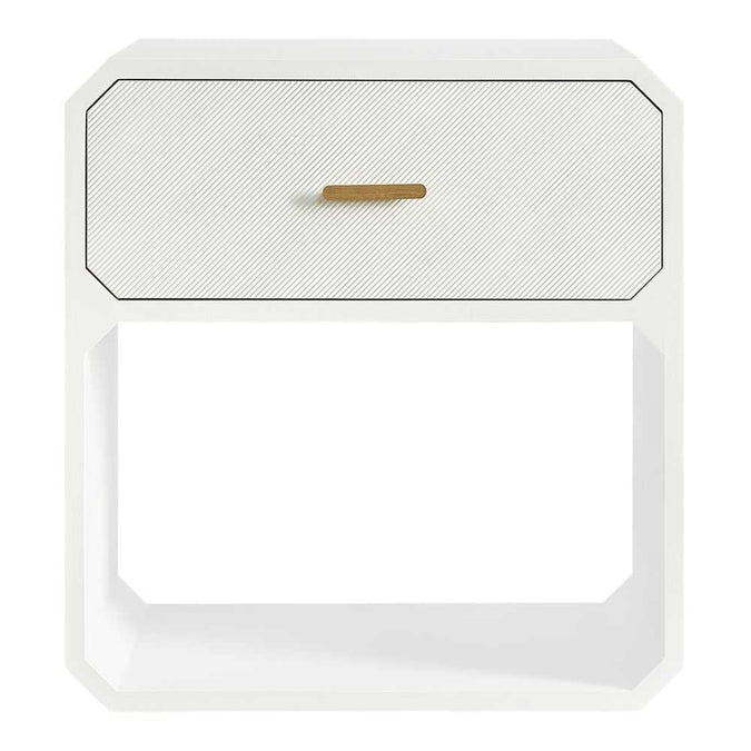 Anderson 1 Drawer Accent Table - White - OUTLET NSW - - Eleganté