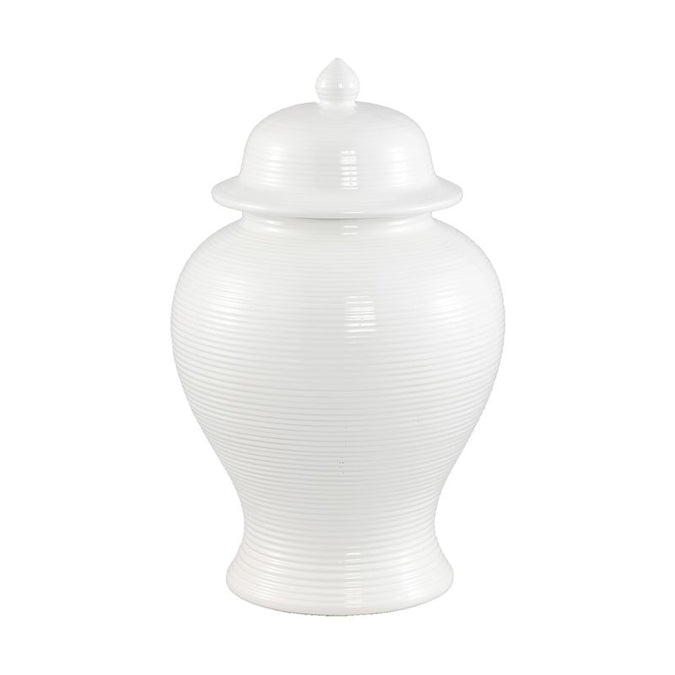  Salvador Temple Jar - Small White - Jars - Eleganté