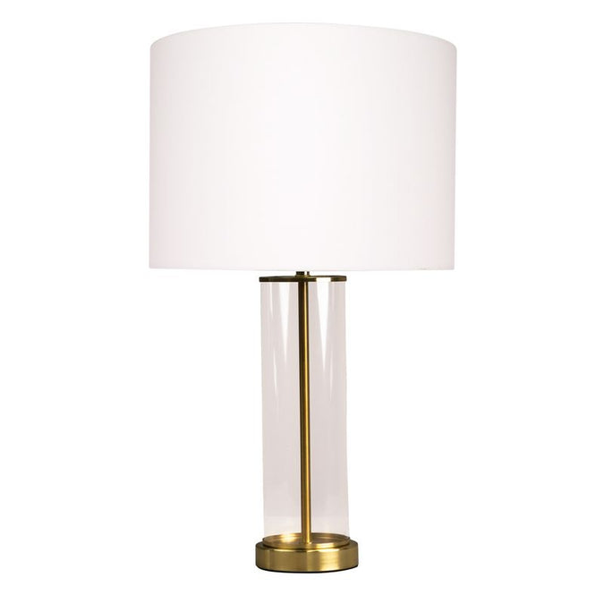  East Side Table Lamp - Brass with White Shade - Table Lamps - Eleganté