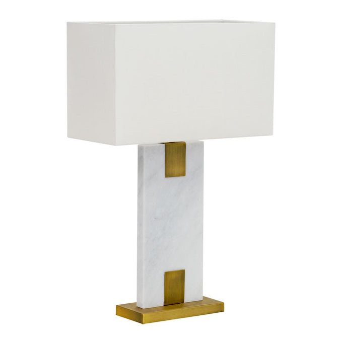  Nazare Marble Table Lamp - White - Table Lamps - Eleganté