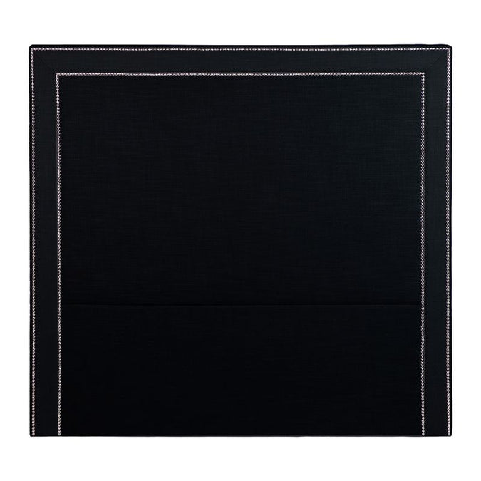  Manhattan Double  Bedhead - Black Linen - Bedheads - Eleganté