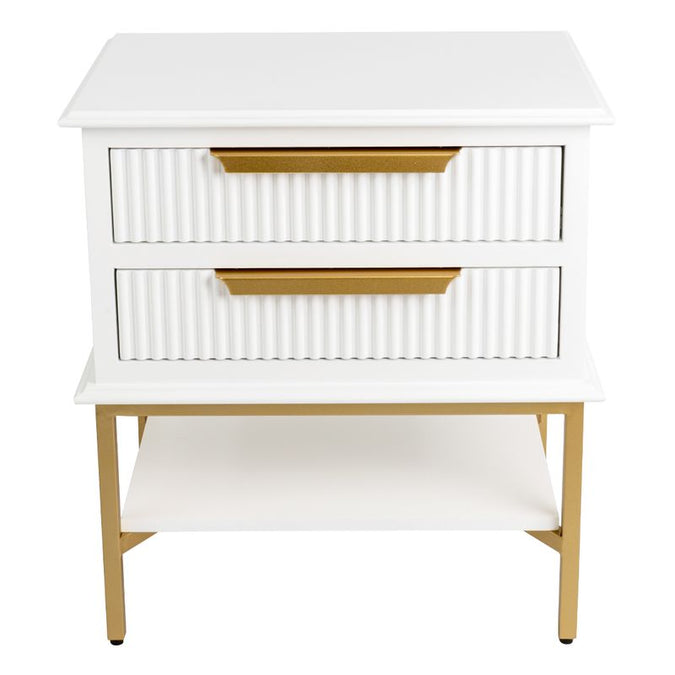  Aimee Bedside Table - Small White - Tables - Eleganté