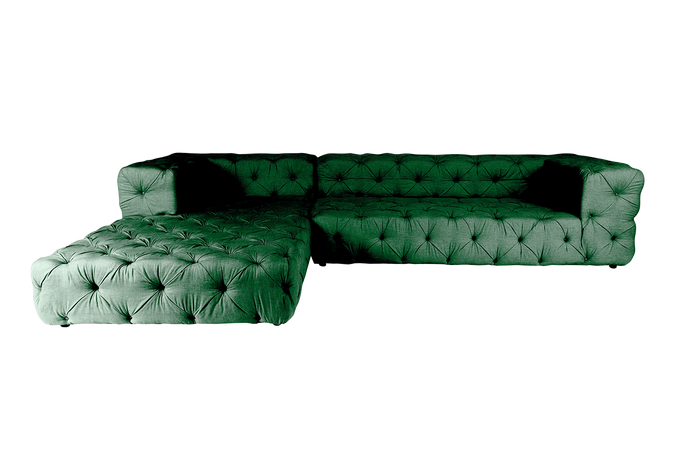 Velvet Tufted 4 Seater Sofa -  - Eleganté