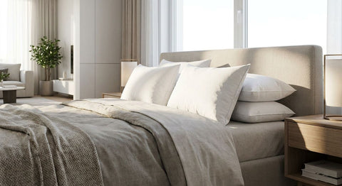Firm pillows for a modern apartment bedroom