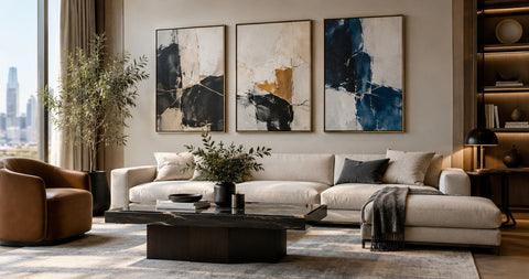 Best statement art prints for a luxury living room