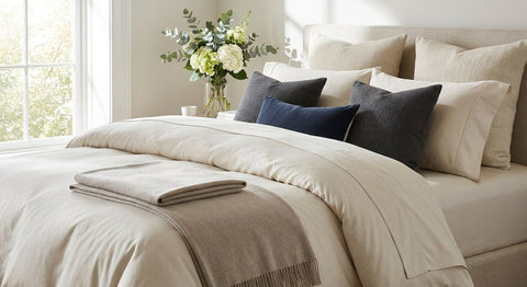 Luxury bedding for a hotel-inspired guest room