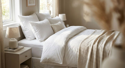 How to style a hotel-style bed in a small bedroom