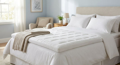 Hotel-style mattress topper for a guest room refresh