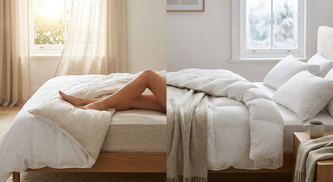 Best Australian doonas for a summer weight vs winter weight bed
