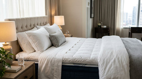 Hotel-style mattress topper for a memory foam mattress