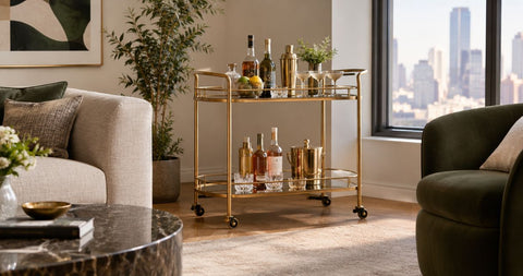 How much does a designer bar cart cost in 2026?