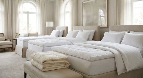 Hotel-style mattress topper sizing: single, double, queen and king