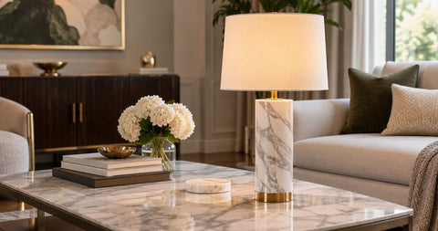Best marble table lamps for a glamorous living room