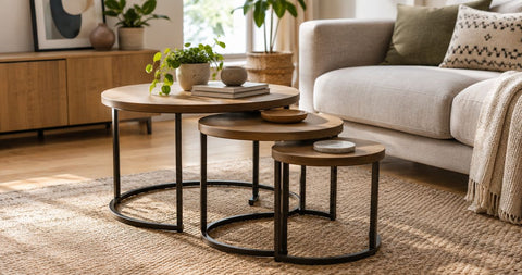 Best nesting coffee tables for small living rooms 2026
