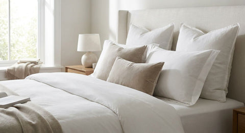 Soft pillows for bedside styling in a hotel-style room