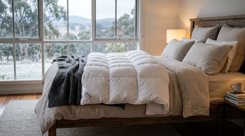 50/50 goose down quilts for an Australian winter