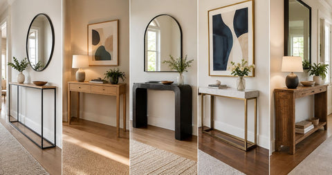 Hallway console tables ranked by size: petite to statement 2026