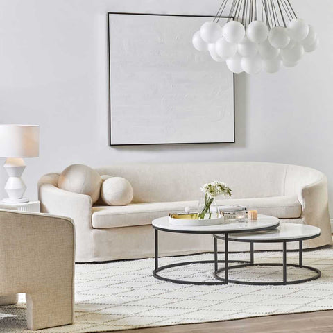 Chloe Stone Nesting Coffee Tables - Black - Coffee Tables - Eleganté