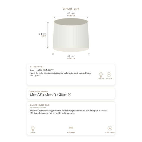 Capella Tapered Shade - Tall White - Bulk Buy Qty 5