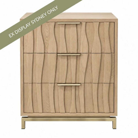 Ari 80cm 3 Drawer Chest - Natural Oak - OUTLET NSW - Ari 80cm 3 Drawer Chest - Natural Oak - OUTLET NSW - Eleganté