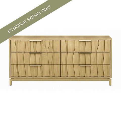 Ari 160cm 6 Drawer Chest - Antique Gold - OUTLET NSW - Ari 160cm 6 Drawer Chest - Antique Gold - OUTLET NSW - Eleganté