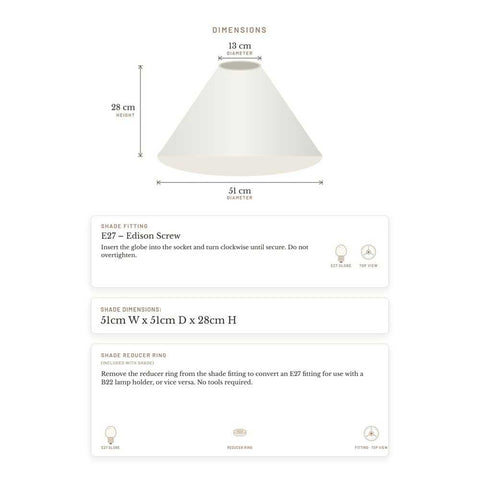Messina Empire Shade - Large White - Bulk Buy Qty 5 - Messina Empire Shade - Large White - Bulk Buy Qty 5 - Eleganté