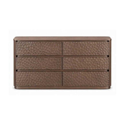 Mikki 150cm 6 Drawer Chest - Walnut Brown - OUTLET NSW - Mikki 150cm 6 Drawer Chest - Walnut Brown - OUTLET NSW - Eleganté