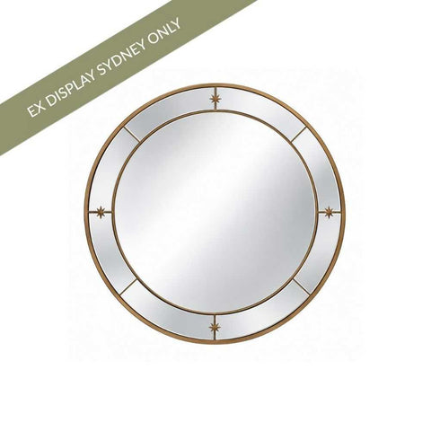 Constance 100x100cm Round Wall Mirror - Antique Gold - OUTLET NSW - Constance 100x100cm Round Wall Mirror - Antique Gold - OUTLET NSW - Eleganté