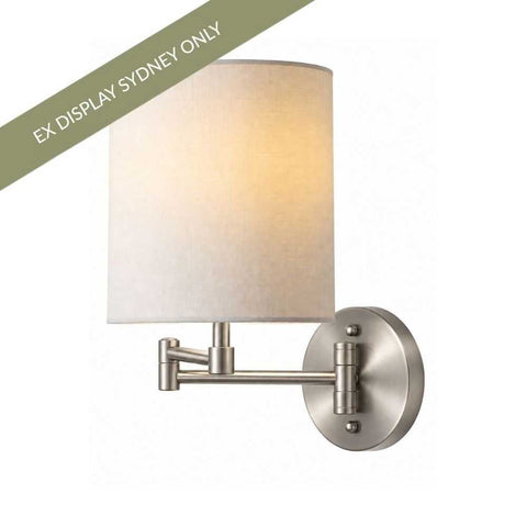 Leiden Wall Sconce - Brushed Nickel - OUTLET NSW - Leiden Wall Sconce - Brushed Nickel - OUTLET NSW - Eleganté