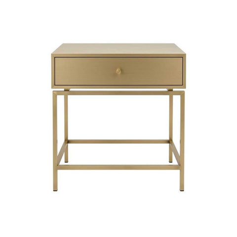 Bonte 55x60cm Bedside Table - Antique Gold - OUTLET NSW - Bonte 55x60cm Bedside Table - Antique Gold - OUTLET NSW - Eleganté