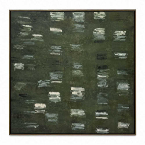 Moss Signals 120x120CM Canvas Painting - OUTLET NSW - Moss Signals 120x120CM Canvas Painting - OUTLET NSW - Eleganté