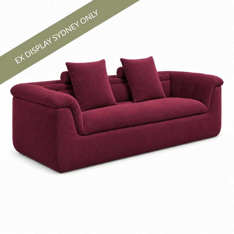 Rochedale 3 Seater Sofa - Wine - OUTLET NSW - Rochedale 3 Seater Sofa - Wine - OUTLET NSW - Eleganté