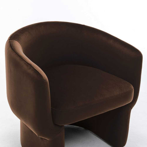 Avenue Arm Chair - Chocolate Velvet - Occasional Chairs - Eleganté