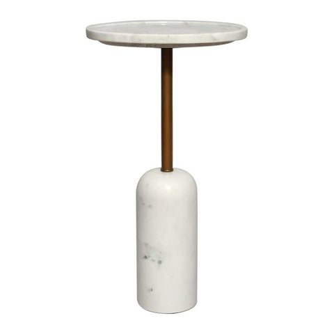 Solada Marble Cocktail Table - Large White - Side Tables - Eleganté
