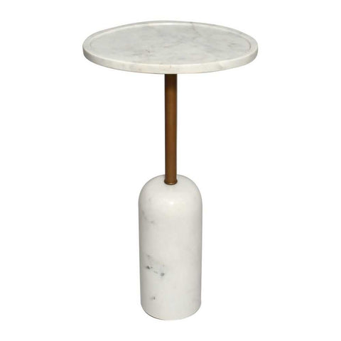 Solada Marble Cocktail Table - Large White - Side Tables - Eleganté