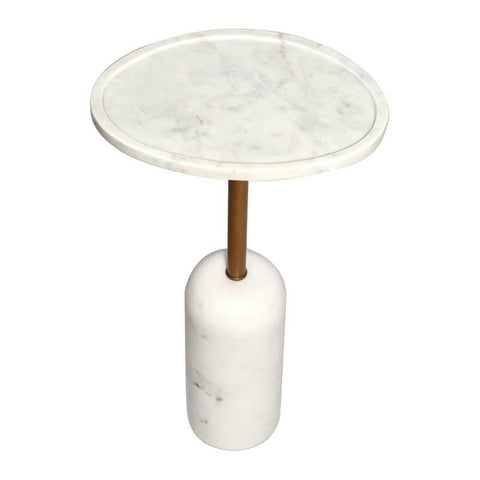 Solada Marble Cocktail Table - Large White - Side Tables - Eleganté
