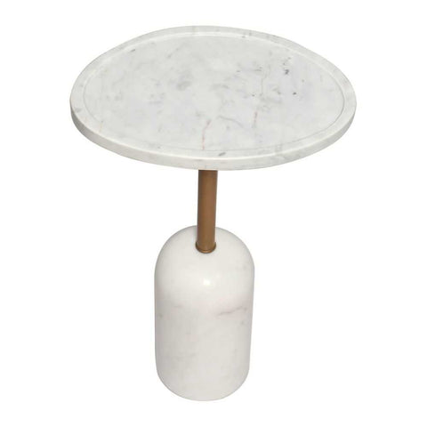 Solada Marble Cocktail Table - Small White - Side Tables - Eleganté