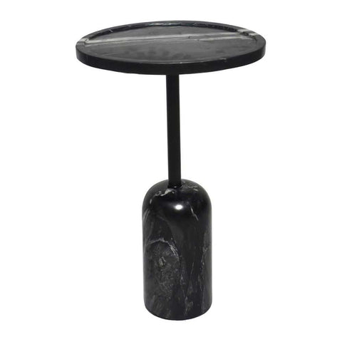 Solada Marble Cocktail Table - Small Black - Side Tables - Eleganté