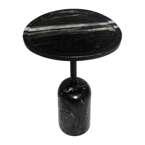 Solada Marble Cocktail Table - Small Black - Side Tables - Eleganté