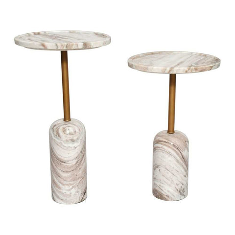 Solada Marble Cocktail Table - Large Natural - Side Tables - Eleganté