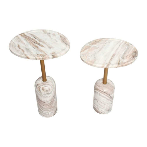 Solada Marble Cocktail Table - Large Natural - Side Tables - Eleganté