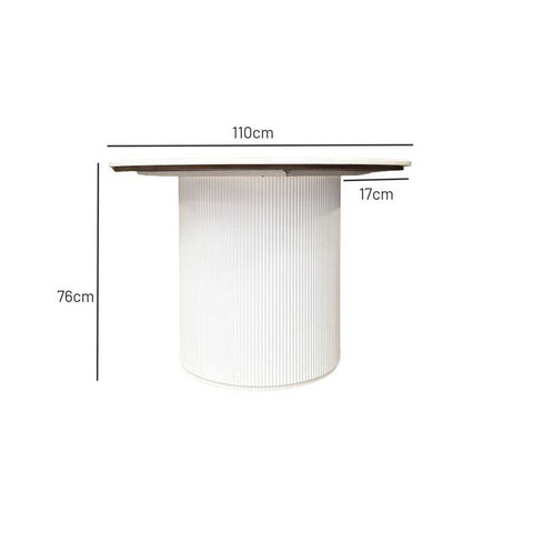 Marlo Round 110cm Dia Entry Table - White - OUTLET NSW - Marlo Round 110cm Dia Entry Table - White - OUTLET NSW - Eleganté