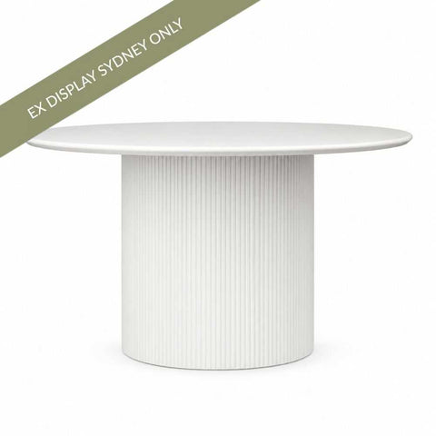 Marlo Round 110cm Dia Entry Table - White - OUTLET NSW - Marlo Round 110cm Dia Entry Table - White - OUTLET NSW - Eleganté