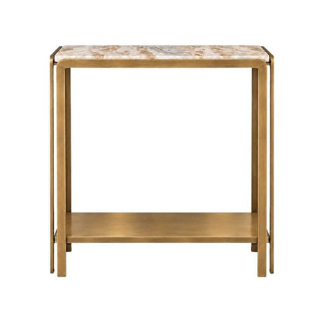 Bonnie 140cm Beige Marble Console Table - Antique Gold - OUTLET NSW - Bonnie 140cm Beige Marble Console Table - Antique Gold - OUTLET NSW - Eleganté