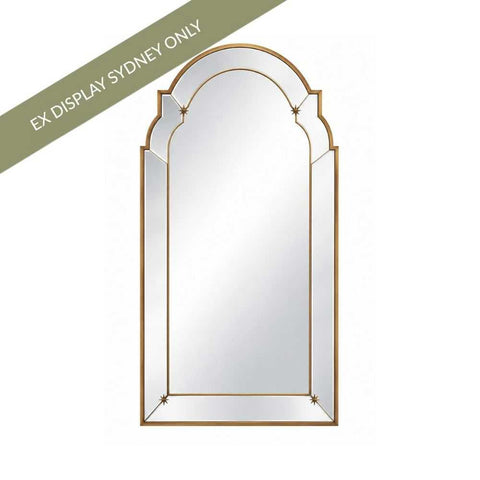 Constance 68x101.5cm Arch Wall Mirror - Antique Gold - OUTLET NSW