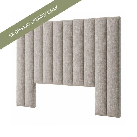 Ellyn 165x178cm Queen Bedhead - Taupe - OUTLET NSW