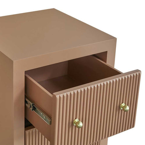 Ariana Bedside Table - Petite Mocha Mousse - OUTLET NSW